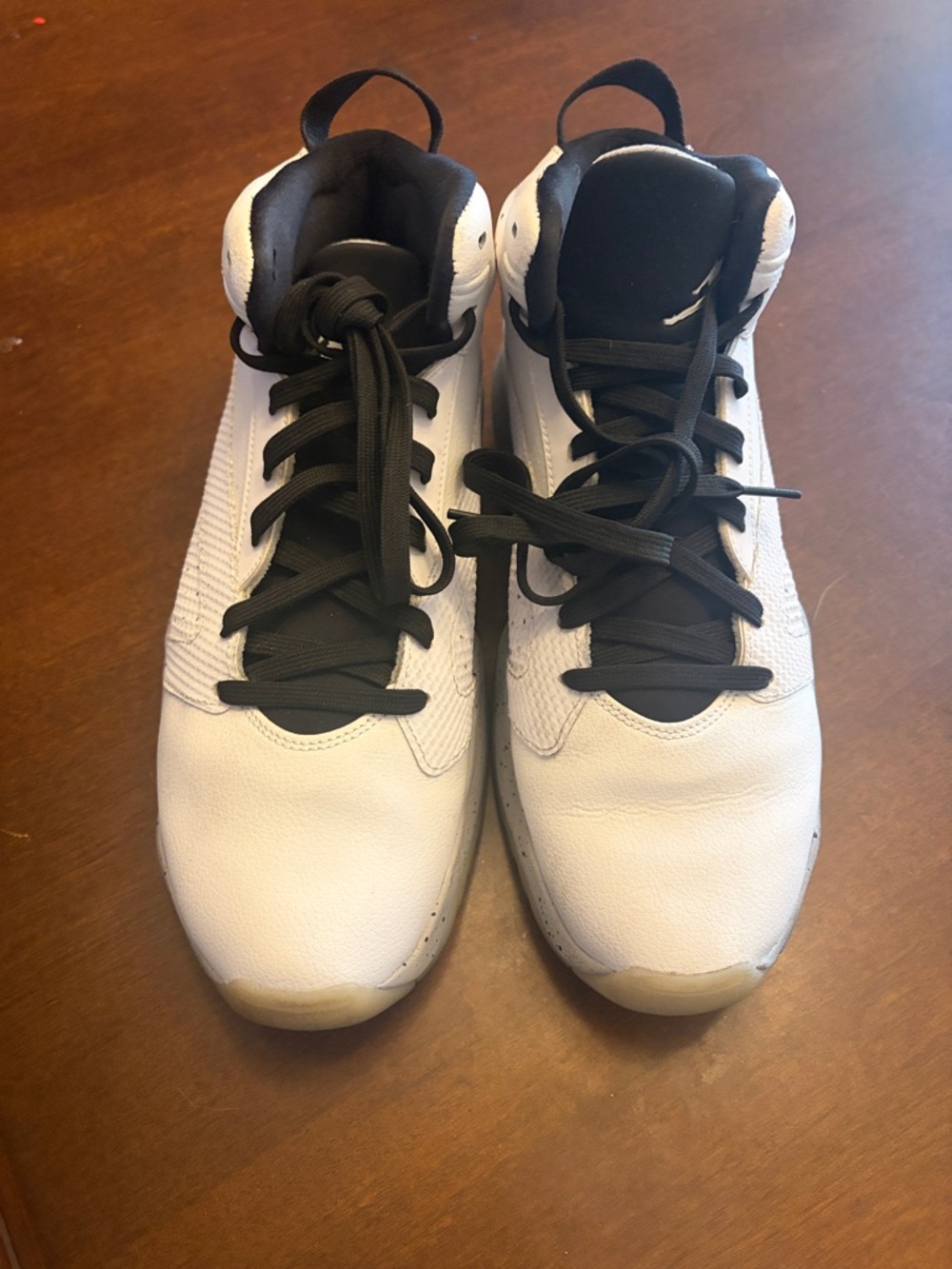 Men’s Jordan White and Black High-Top Sneakers - Picture 3 of 4